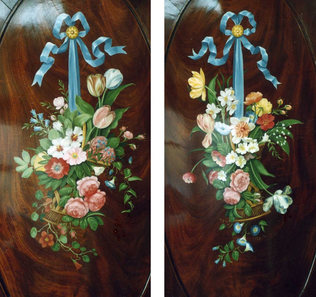 pair of bouquets in baskets copy